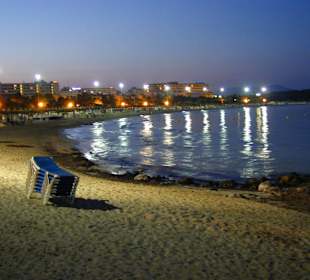 Abendliche Aufnahme Badestrand von Sa Coma  