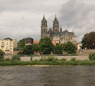 Bei einer Elbe-Schifffahrt in Magdeburg