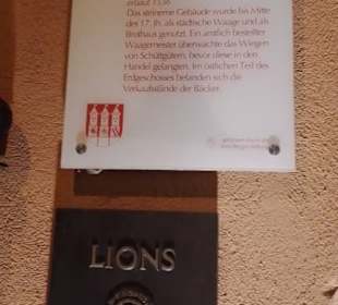 Schild an der Ratswaage