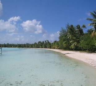 Strand am Motu gegenüber des Maitai Polynesia