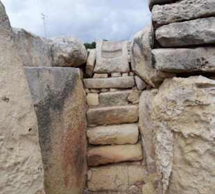 Ein Teil der Tempelanlage von Tarxien