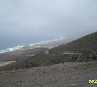 Blick auf den Strand/ Küste bei Cofete