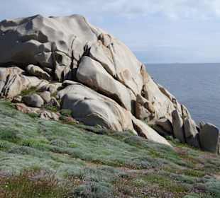 In den Granitfelsen des Capo Testa