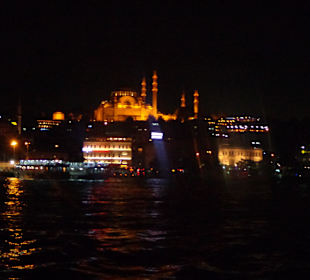 Ausblick am Abend von der Brücke