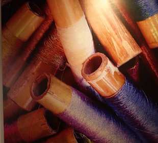 Seide nach dem Färben