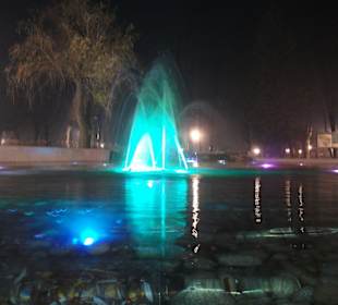Fontanna nocą