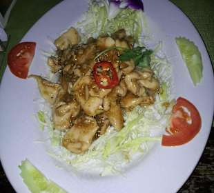 Chicken with garlic and pepper