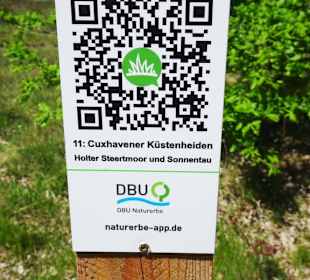 Info-Code an den Wegen der Küstenheiden