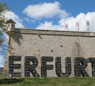 Blick zur Zitadelle von Erfurt auf dem Petersberg