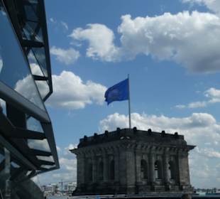 Auf dem Dach des Reichstagsgebäudes