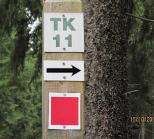 Auf dem ganzen Weg sehr gute Markierungen