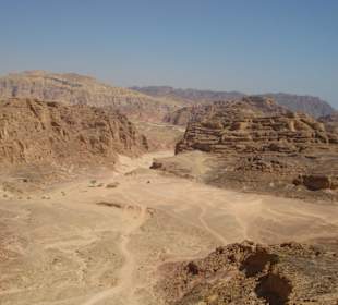 Blick vom Ziel ins Tal