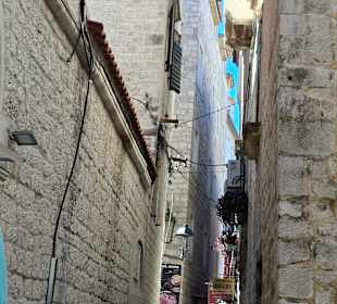 Extrem schmale Gassen in Trogir