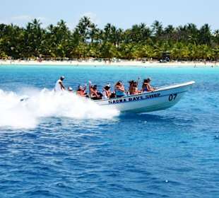 Mit dem Speedboot zur Insel Saona