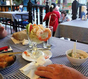 Vorspeise, der Shrimpsalat