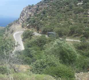 Weg vom Krater zum Hafen