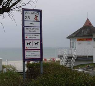 Strandkorb Abgang