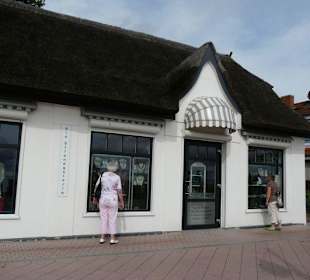 Shops and Restaurants at Sea Front in Dahme