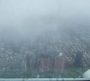 Taipei 101 Ausblick bei Taifun