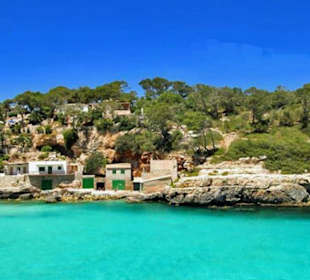 Cala Llombards, Blick auf die Fischerhäuser :-)