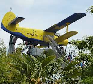 Steile Rutschen aus dem Flugzeug