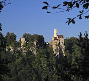 Blick auf Schloss Lichtenstein