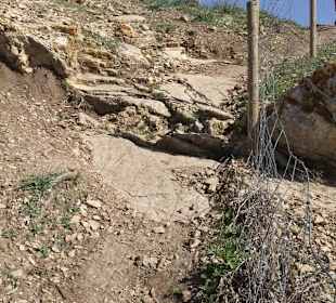 Auch hier sehr rutschig und steil