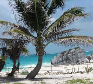 Traumhafter Strand bei Tempelanlage Tulum