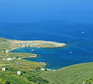 Widok ze szczytu wyspy Delos