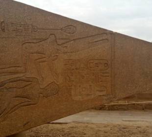 Umgestürtzer Hatschepsut Obelisk