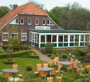 Blick auf das Landcafe