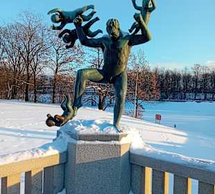 Der Figurenpark im Schnee