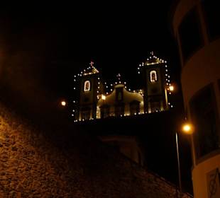 Wallfahtskirche in Monte bei Nacht