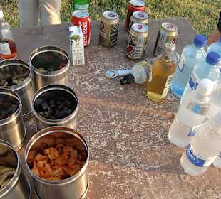 Snacks bei Sundowner-Tour