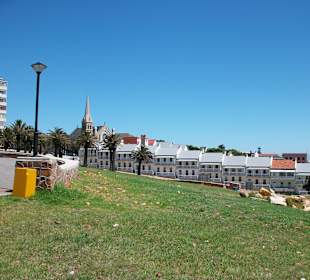 Blick auf Häuserfond werden restauriert