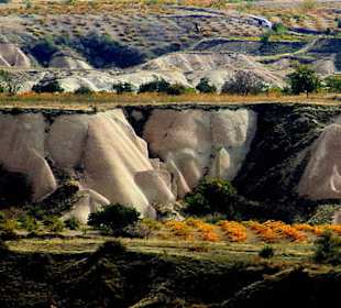 Blick auf die eigenartigen Felsen
