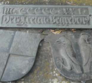 Am Grab von Albrecht Dürer im Johannisfriedhof