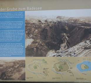 Hinweistafel am Strand des Olbasees