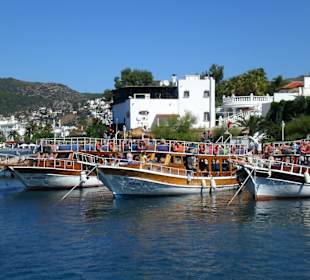 Ausflugsboote in Hafen von Bodrum