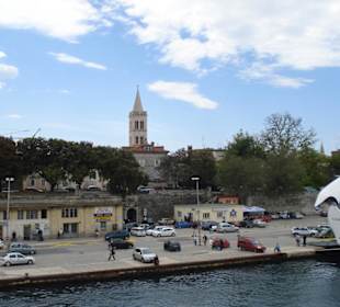 Blick von der Fähre in Richtung Altstadt von Zadar