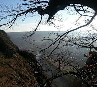 Blick vom Rotenfels auf Ebernburg