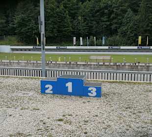 Beim Biathlon-Stadion von Ruhpolding