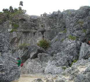 Vom Strand auf die Klippen