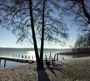 Strand am Ferienpark am Morgen