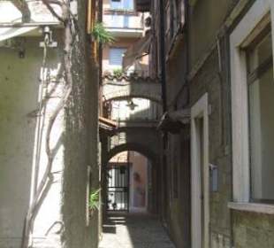 Altstadtgasse mit ihren typischen Verstrebungen