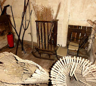 Fischreusen im Bauernhaus