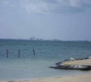 Vom kleinen Hafen Blick zur Hotelzone