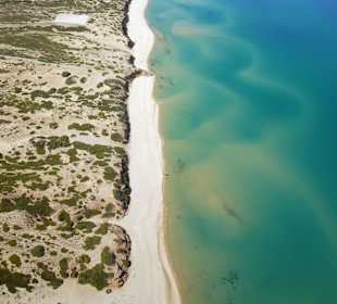 Spiaggia di Scivu dall'alto