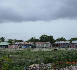 Häuser auf Mano Juan, Saona