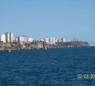 Antalya vom Boot aus gesehen